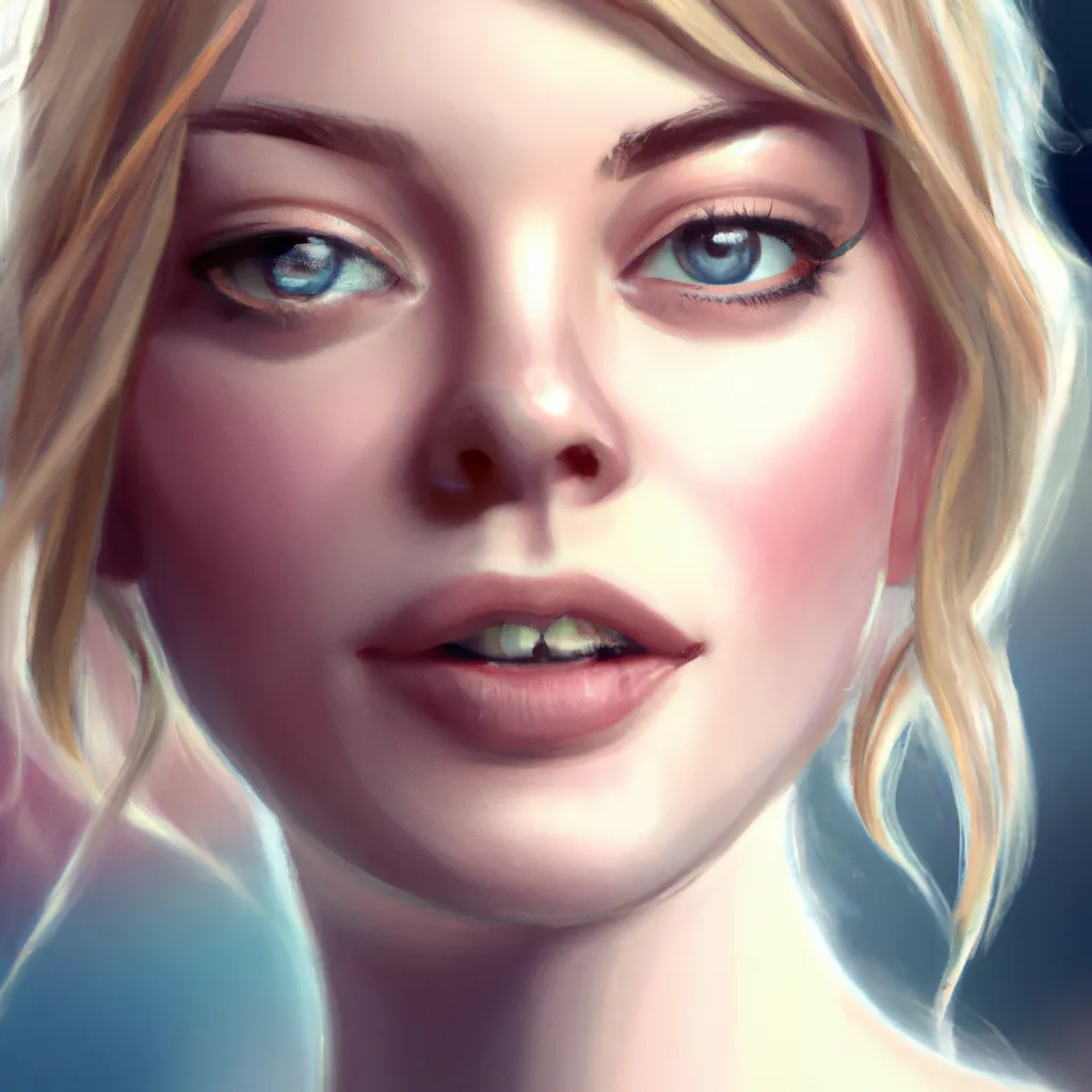 Prompt: Portrait of Emma Ston, in the style of Anna Dittmann, Photorealistic, studio lighting 