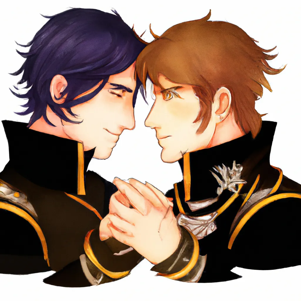 Prompt: Sylvain + Dimitri, Fire Emblem