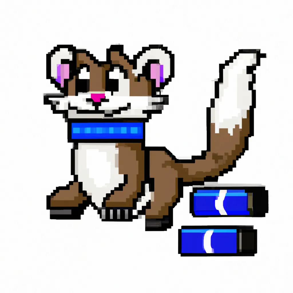 Prompt: ferret video game character nes