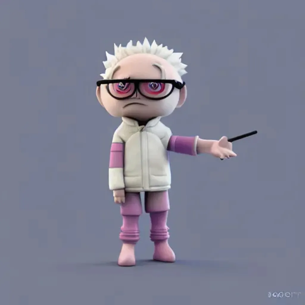 Prompt: tiny cute mad scientist toy, standing character, soft smooth lighting, soft pastel colors, skottie young, 3d blender render, polycount, modular constructivism, pop surrealism, physically based rendering, square image