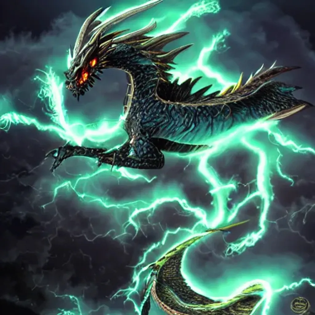 Prompt: lightning dragon