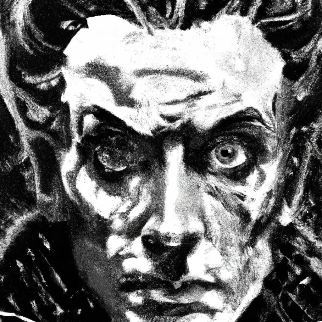 Frankenstein negative black and white Speedpaint wit... | OpenArt