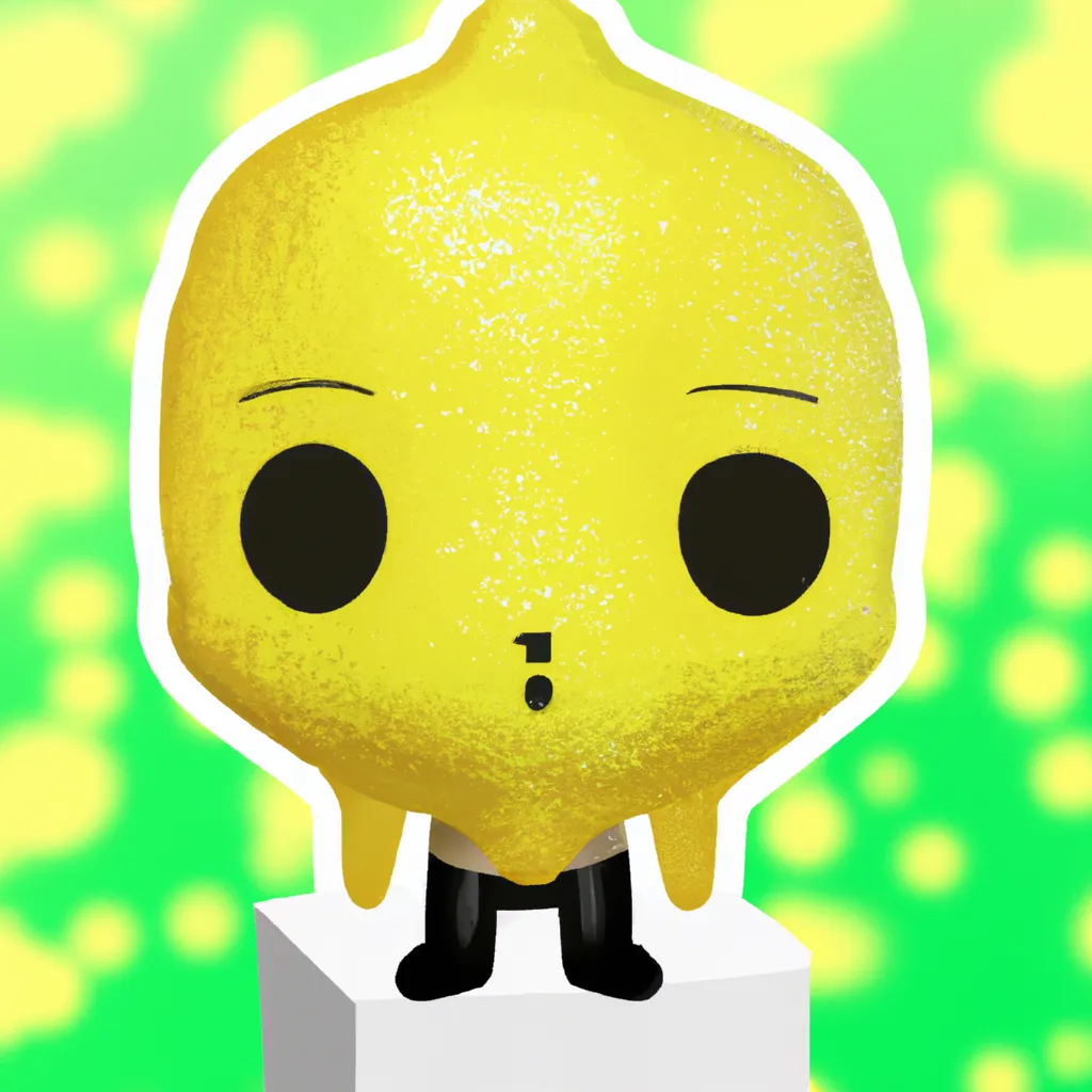 Prompt: a funko pops lemon character