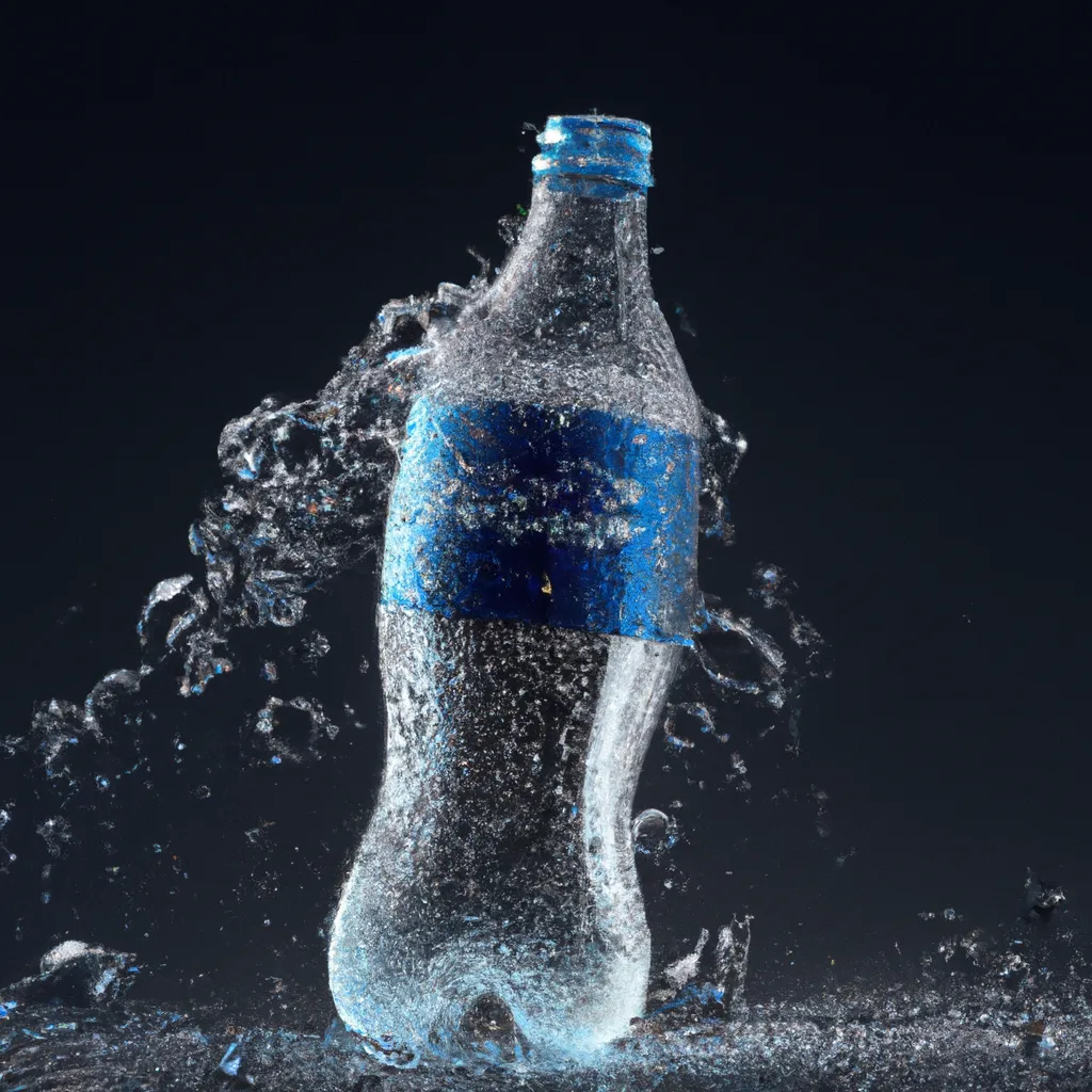 Prompt: An advertisement shooting- Photorealistic hyperrealistic close up high speed render of a  Pepsi bottle splashing water hugs around the bottle like a beautiful fine body with beautiful smooth curves, dark background, beautiful highly detailed droplets, reflections and refractions, condensation, dark studio backdrop, Beautiful studio lighting, Nikon Z7, ISO 400, Sigma 85mm f4.5 DG DN, aperture f/11, exposure 1/2000, studio lights, centered, high speed camera, studio lighting, crisp sharp focus, isolated background 