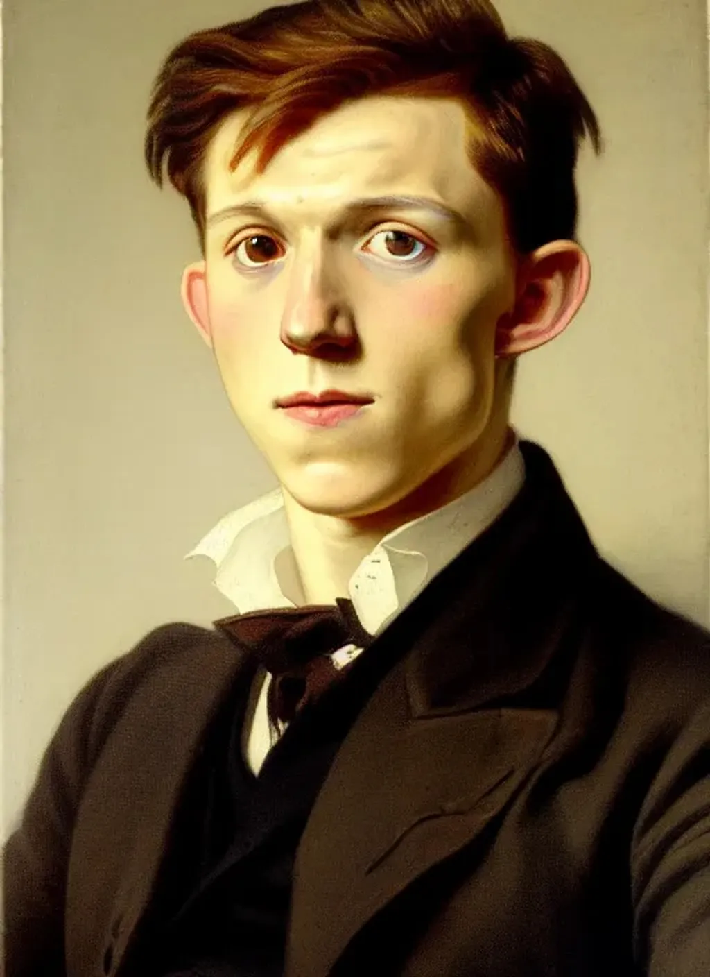Prompt: Portrait of Tom Holland by Adolf Hirémy-Hirschl