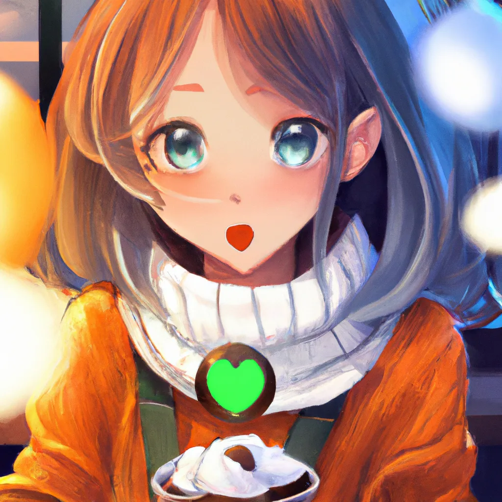 Prompt: highly detailed American shot anime key visual of an enthusiastic cute anime girl wearing a cosy winter outfit, watching her pumpkin spiced latte excitedly, contrasted and bright; brown, orange, green and dark blue colour palette; Digital art, trending on Artstation, Photorealistic Illustration, anime key visual, cinematic, Ultra detailed, food photography