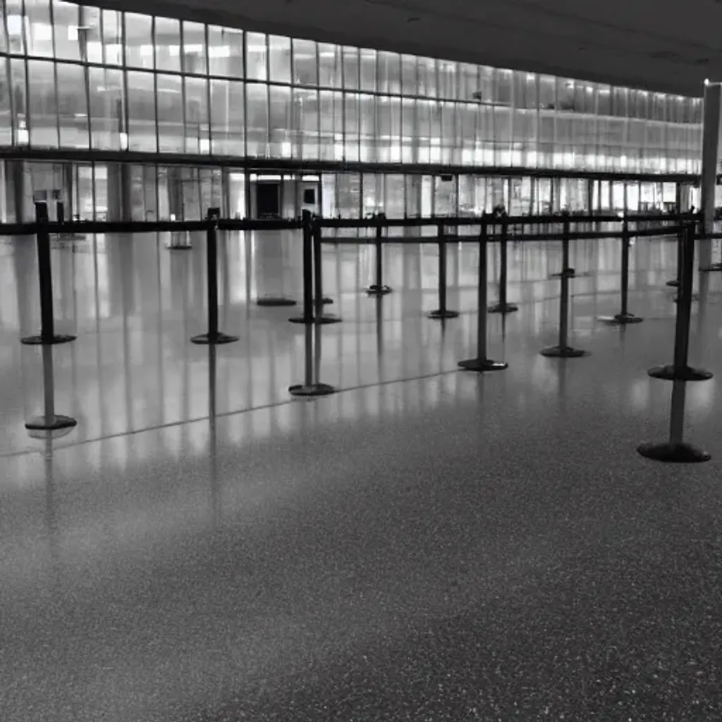 outside an empty airport at night | OpenArt