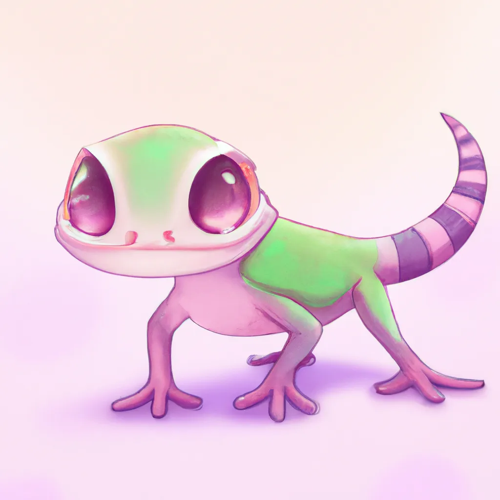 Prompt: cutest lizard ever, chibi, digital art