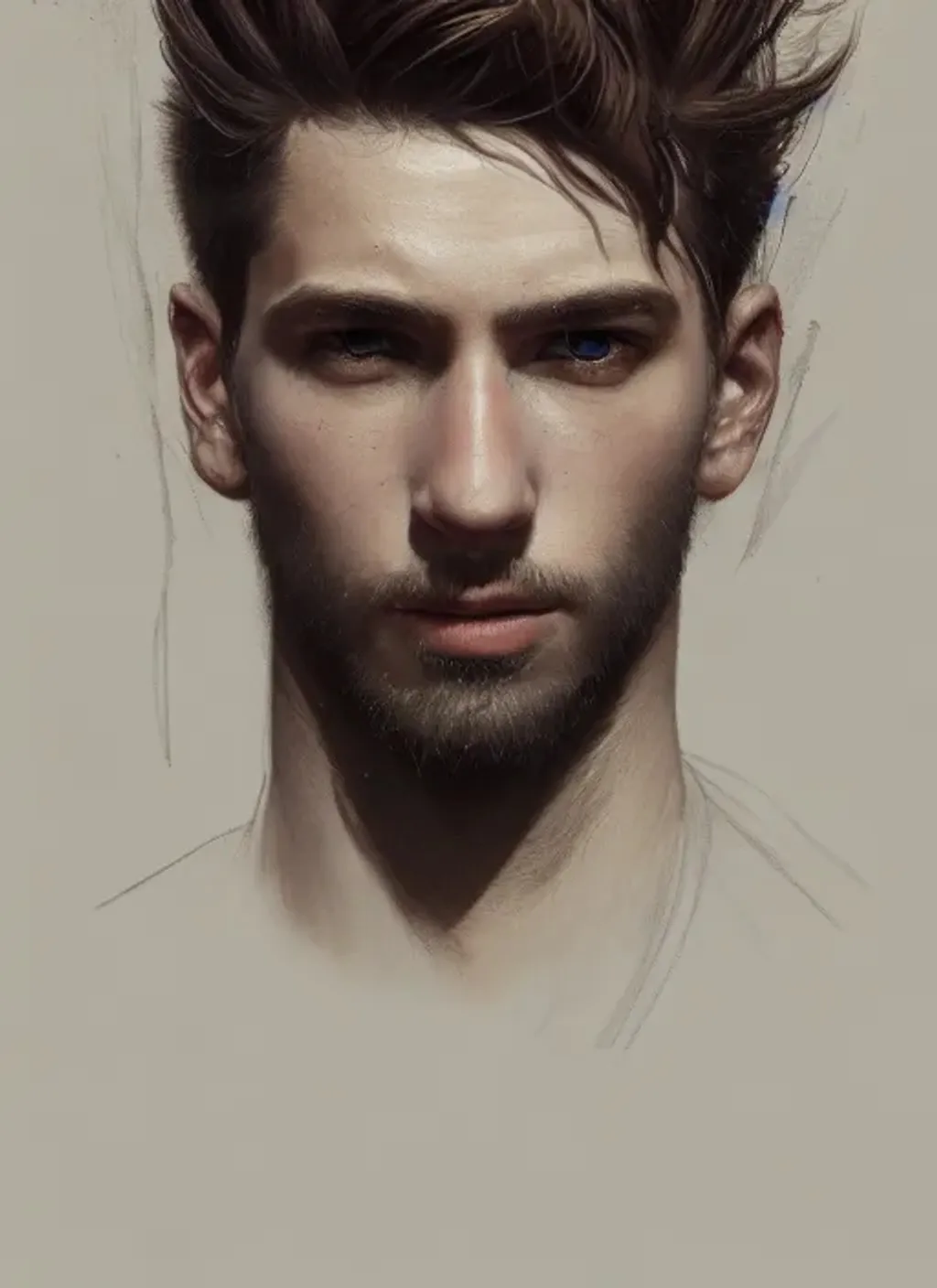 Prompt: Portrait of halfing male with intricate hair and with cute face,  perfect composition, hyperrealistic, super detailed, 8k, high quality, trending art, trending on artstation, sharp focus, studio photo, intricate details, highly detailed, by greg rutkowski