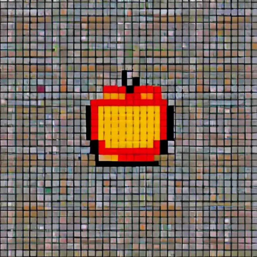 Prompt: red apple, pixel art style, pixelated, 32x32