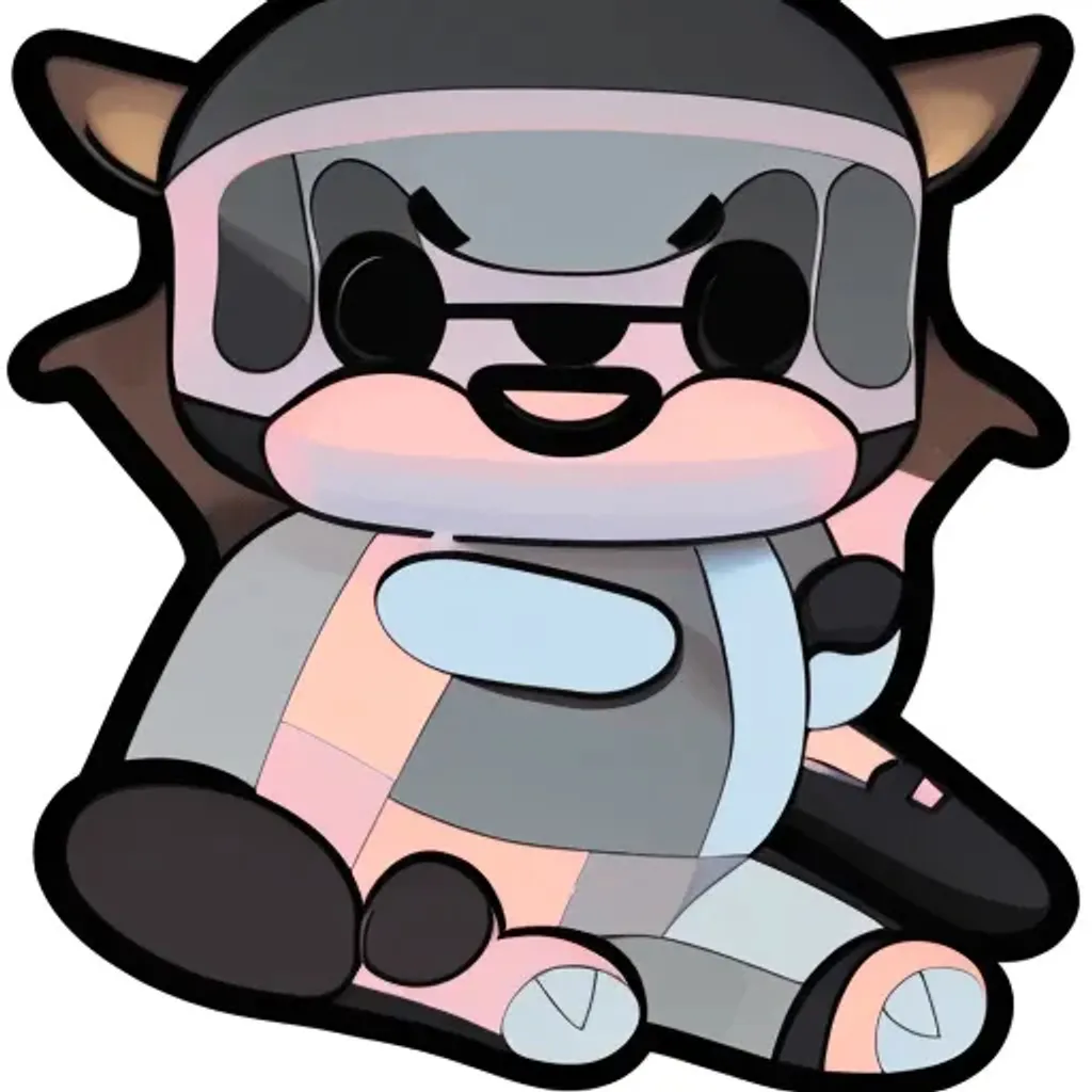 Kawaii Chibi Cute Baby Raccoon Sticker