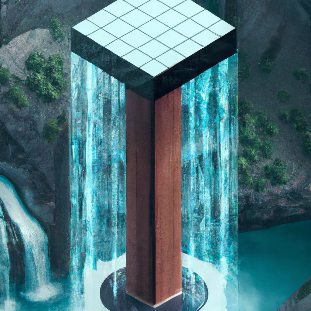 Prompt: isometric tower, universe inside tower, photorealistic, 8k, cinematic photography, waterfall