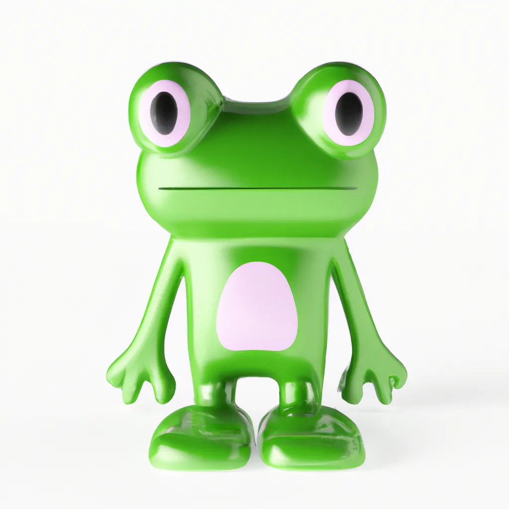 Prompt: 3D Render of Frog by sanrio