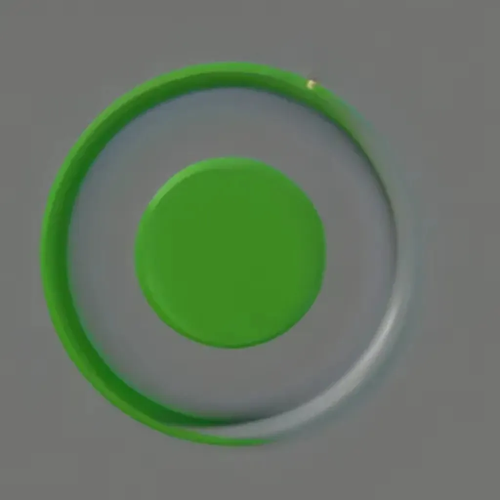 Prompt: grey circle coated in green gel. 3d Render Blender. Vision 1st Project. Grand Masterpiece.