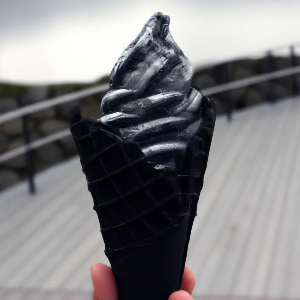 Prompt: coal ice cream