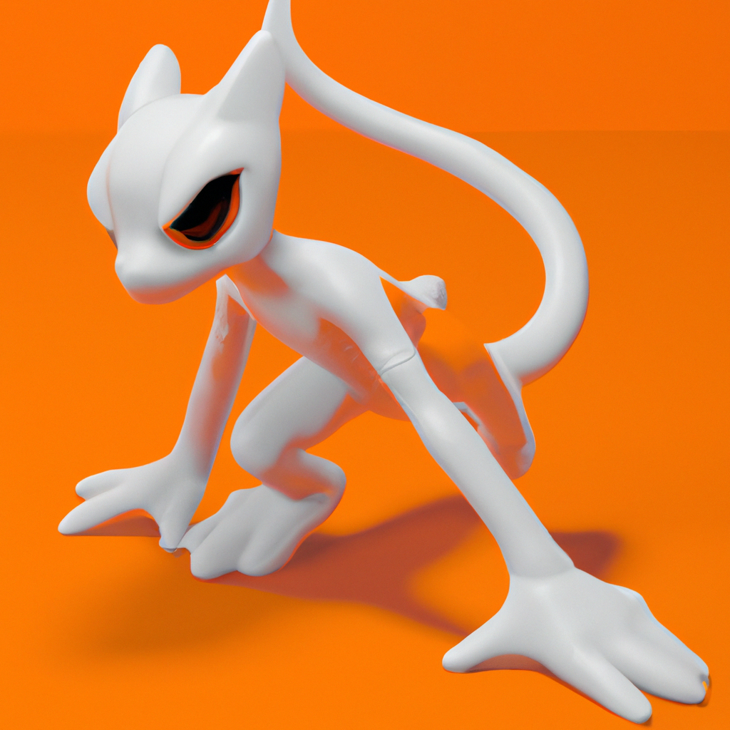 MEW AND MEWTWO POKEMON 3D model 3D printable