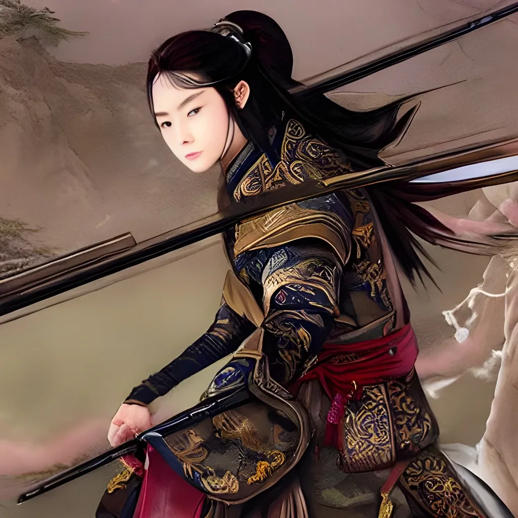 Prompt: An epic fantasy wuxia illustration portrait of a pretty beautiful Chinese female sharpshooter sniper marksman soldier wearing tactical military hanfu, full body xianxia, intricate linework, depth of field by Yoji Shinkawa 4k -n 4 -i, artstation, pixiv, artgerm, unreal engine, masterpiece, sharp focus, bright colours, high quality, bokeh