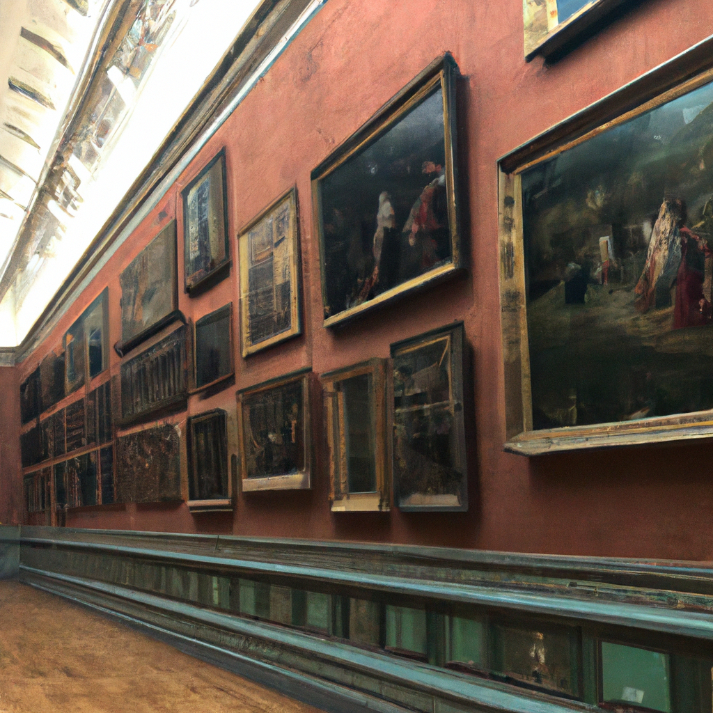A photo of paintings in the Louvre OpenArt