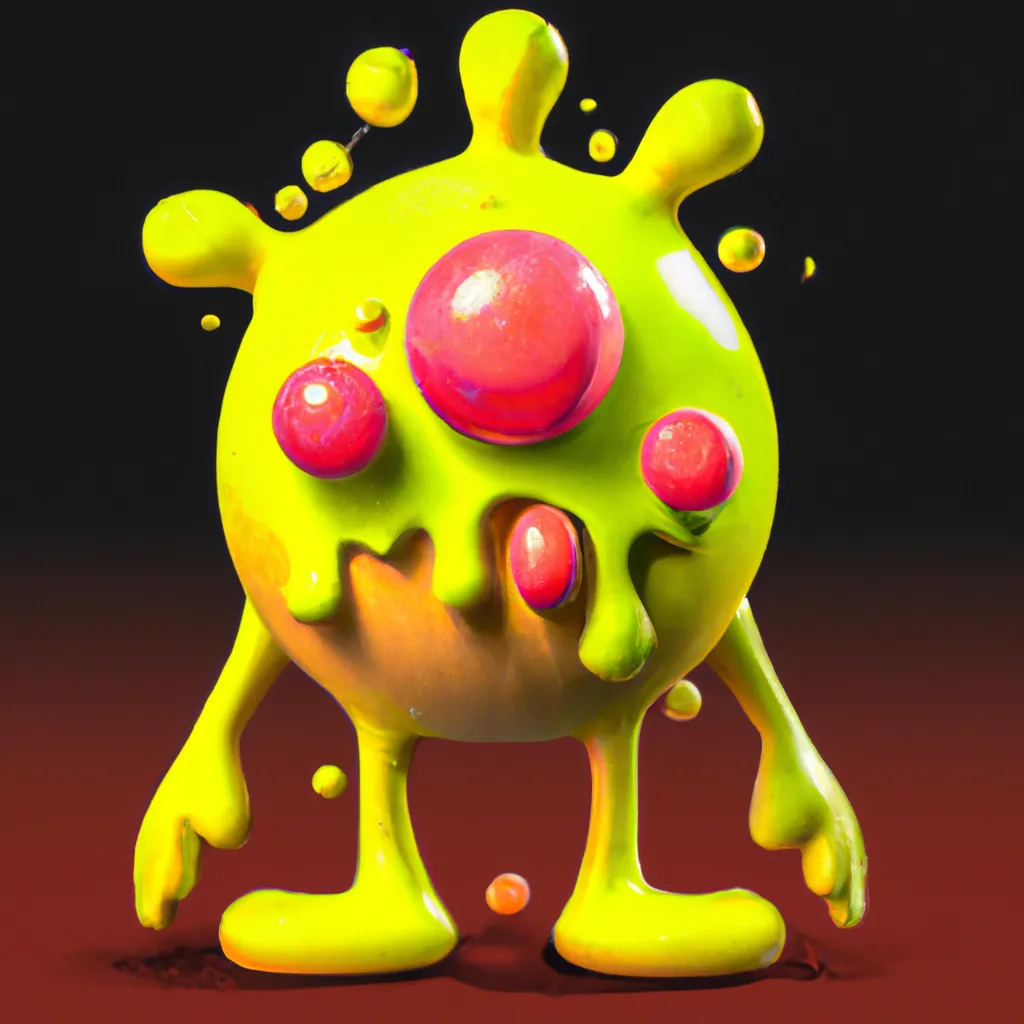 Prompt: The acid blob - a bubbly blob of acid or other strange chemicals, possessing a strange - perhaps glowing and magical - intelligence. Watch out for this monster, it can spit acid a short distance, melt your weapons, and will most definitely ruin your shoes! You could always show some unfortunate adventurer discovering this for the first time.... to their great shock and surprise