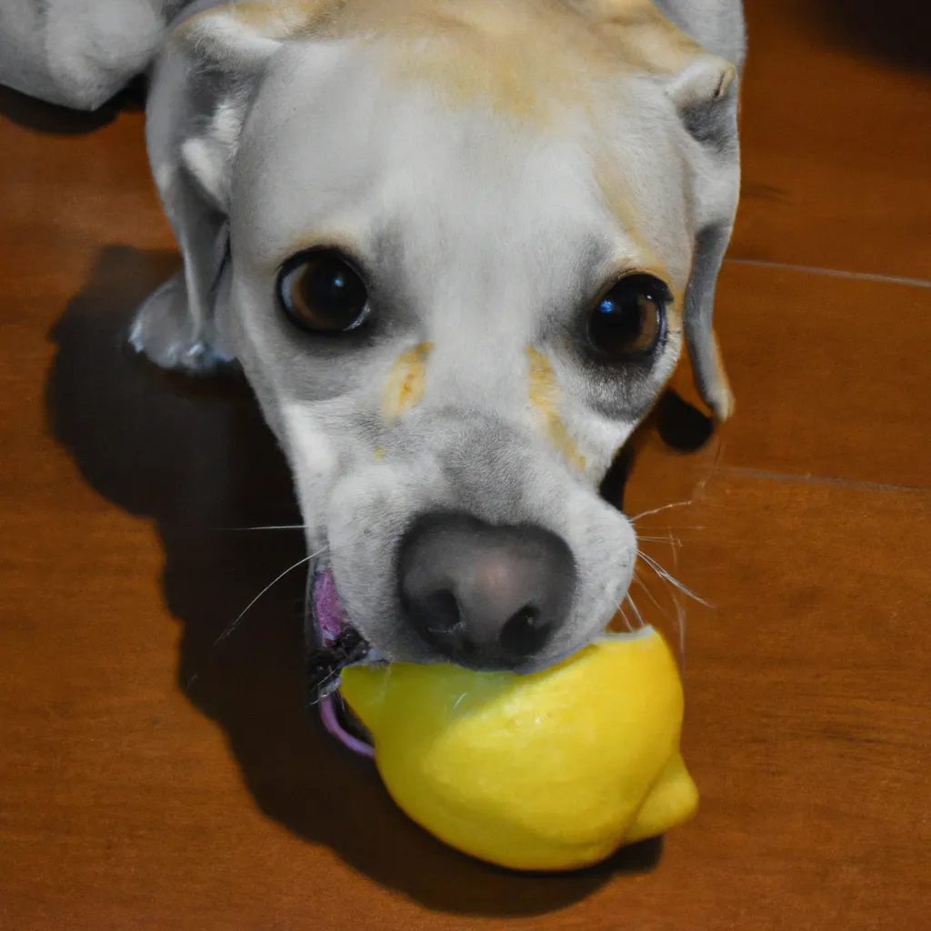 Prompt: Lemon Eating A Dog