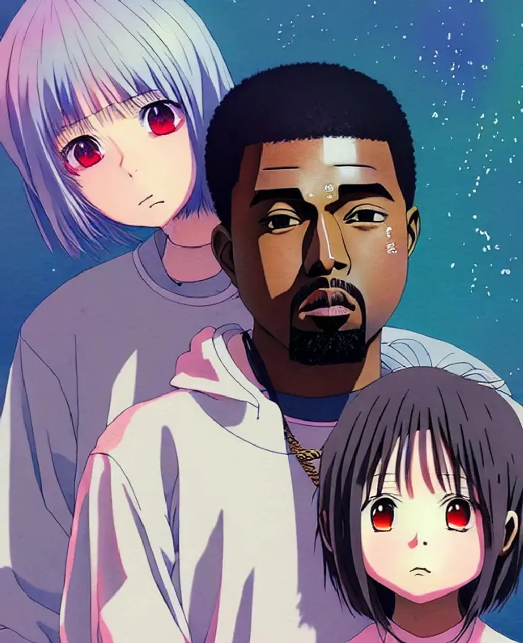 Anime-style Kanye West - Drawception