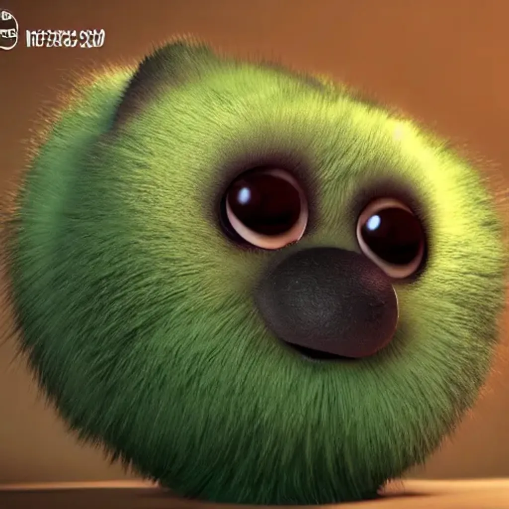 Prompt: 3d fluffy {avocado}, closeup cute and adorable, cute big circular reflective eyes, long fuzzy fur, Pixar render, unreal engine cinematic smooth, intricate detail, cinematic