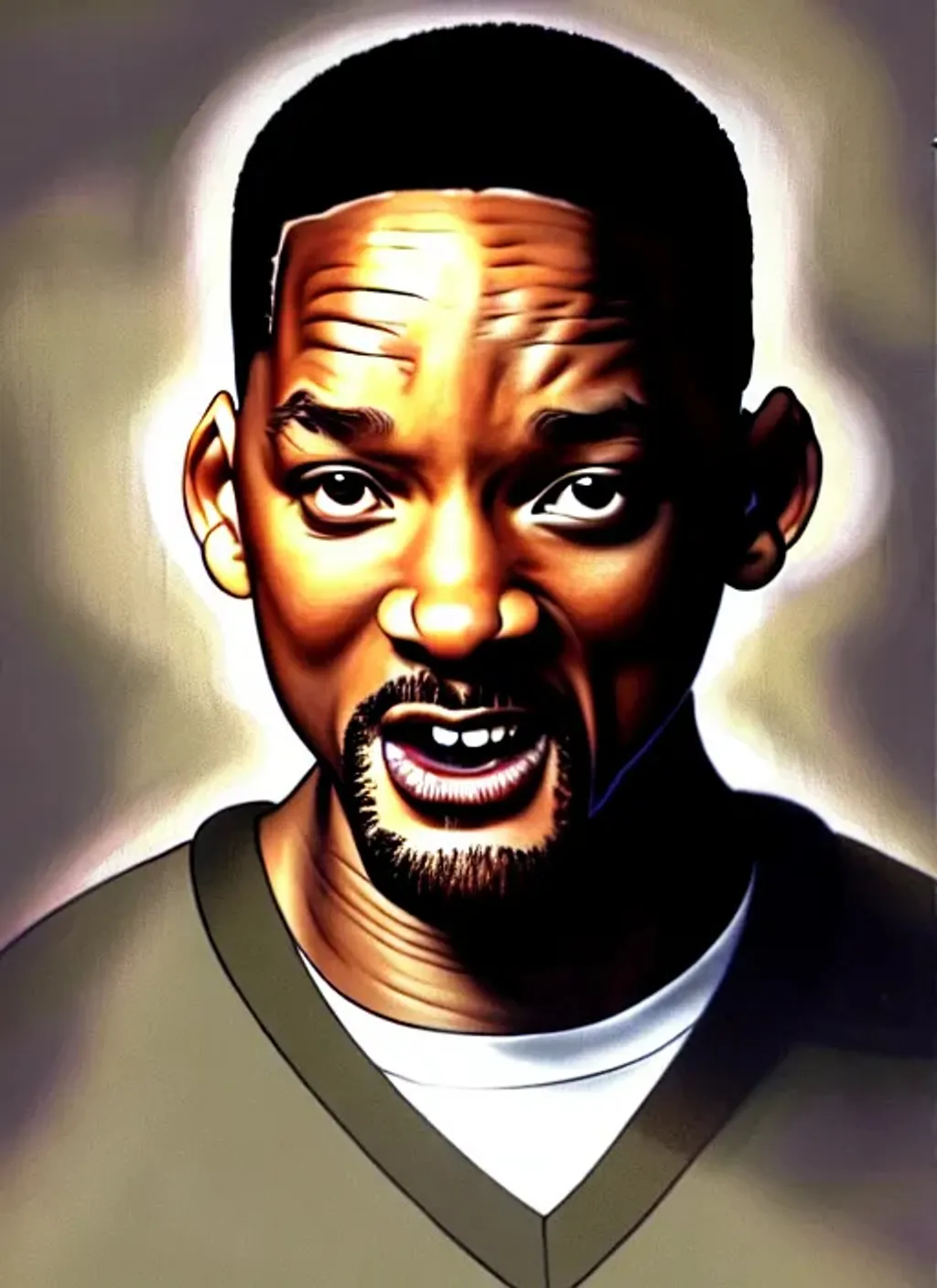 Prompt: Will Smith by Dave Dorman