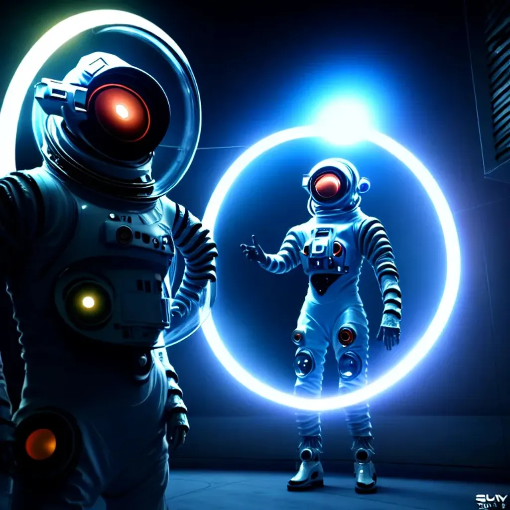 Prompt: a Futuristic Cyberpunk Space Suit, facing towards the camera with swagger,Cinematic Stanley Kubrick movie still with the iconic big circular ring lights in the background, 8K, digital art, unreal engine 5 render, octane render, photorealistic, photography, professional lighting and composition, award winning, intricate details, iconic movie shot by Stanley Kubrick with ring lights