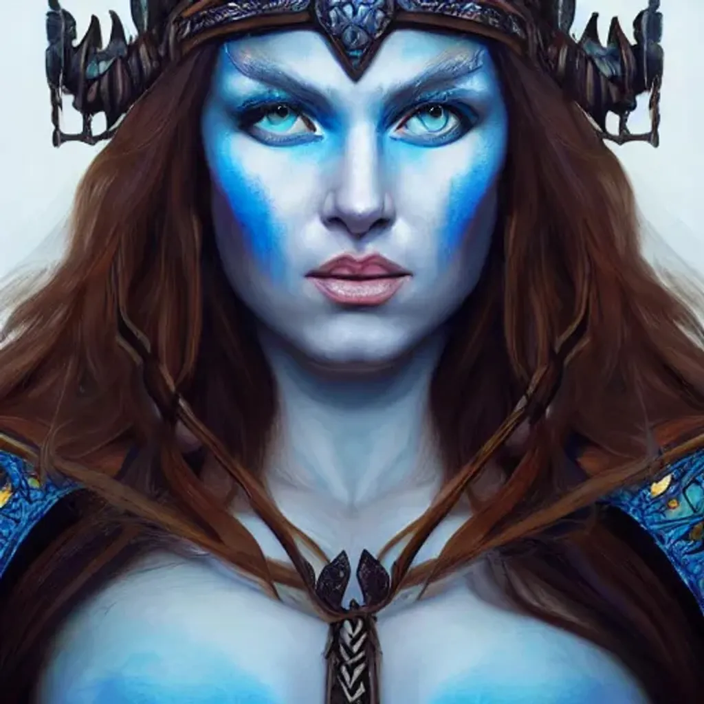 Wide-Angle shot of a portrait of barbarian queen wit... | OpenArt