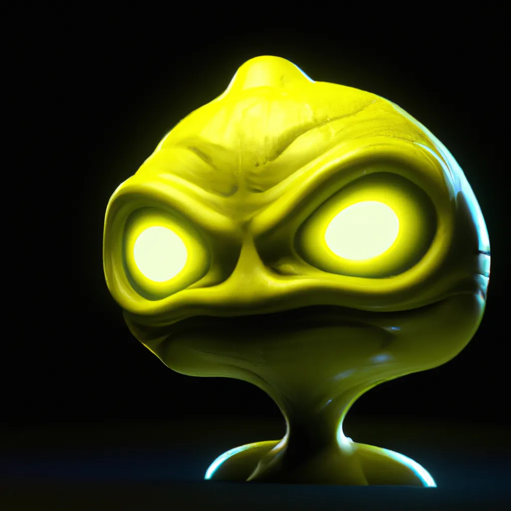 Prompt: 3D realistic render  of a serious bioluminescent lemon character on glowing in the dark while on display in a dark museam, realistically shaded,  fine details by stanley artgerm lau, wlop, rossdraws, james jean, andrei riabovitchev, marc simonetti, and sakimichan, trending on artstation,unreal engine, 8k, photo realism. sharp, highly detailed, intricate, cinematic, wide shot Full-HD, Sunlight, RTX, Post Processing