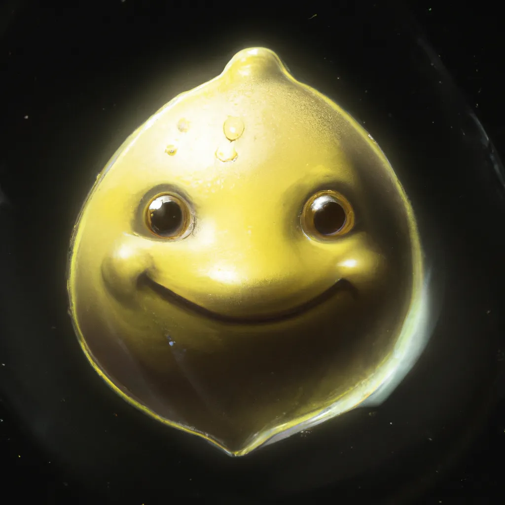 Prompt: a cool CGI lemon smiling, in space, looking super realistic, Pixar style, artstation, Moebius, Greg rutkowski
