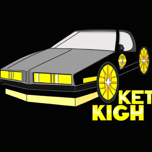 Prompt: Knight Rider Kitt car with a lemon design