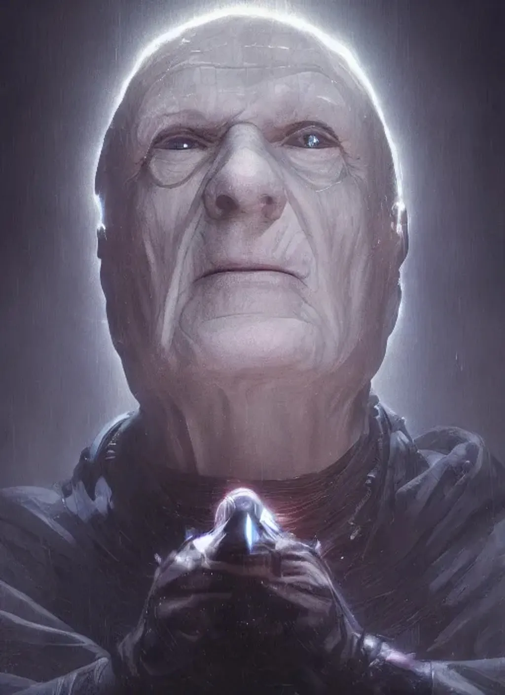 Prompt: Emperor Palpatine, intricate Three-point lighting portrait, by Ching Yeh and Greg Rutkowski, detailed cyberpunk in the style of GitS 1995