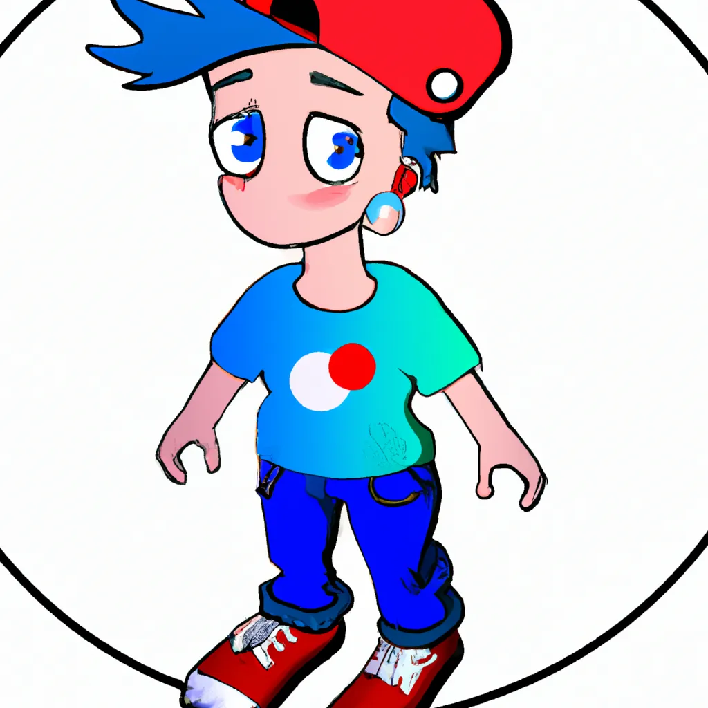 A Cartoon Character Little Boy With Cyan Hair A Bac OpenArt a-cartoon-character-little-boy-with-cyan-hair-a-bac-openart