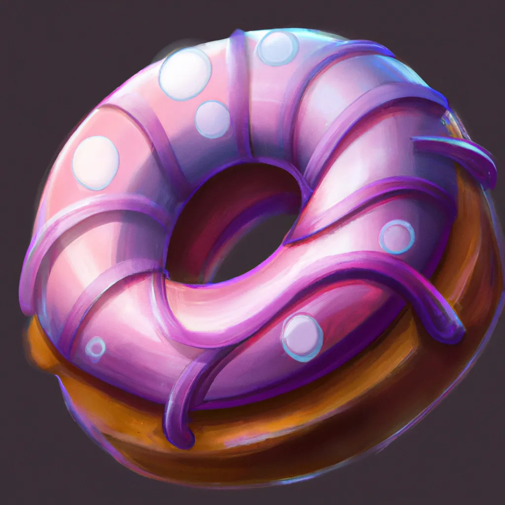 Prompt: Donut with purple icing and sprinkles, concept art by Victor Nizovtsev, featured on polycount, space art, concept art, detailed painting, 2d game art