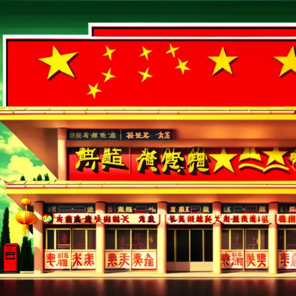 Prompt: Chinese propaganda poster of a Fast Food Chinese restaurant, corporate art, realistic, hyper detailed, mild bloom effect, cinematic lighting