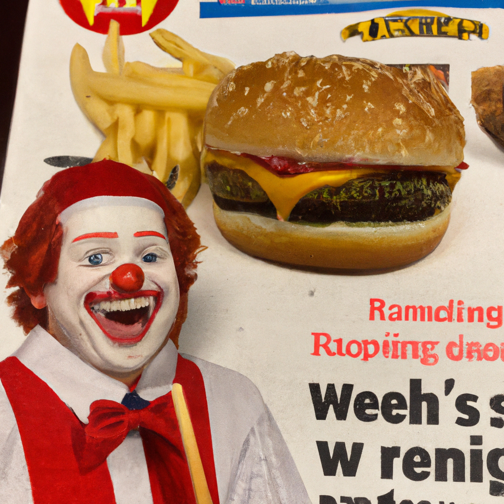 Ronald McDonald endorsing Burger King as a joke we’l... OpenArt