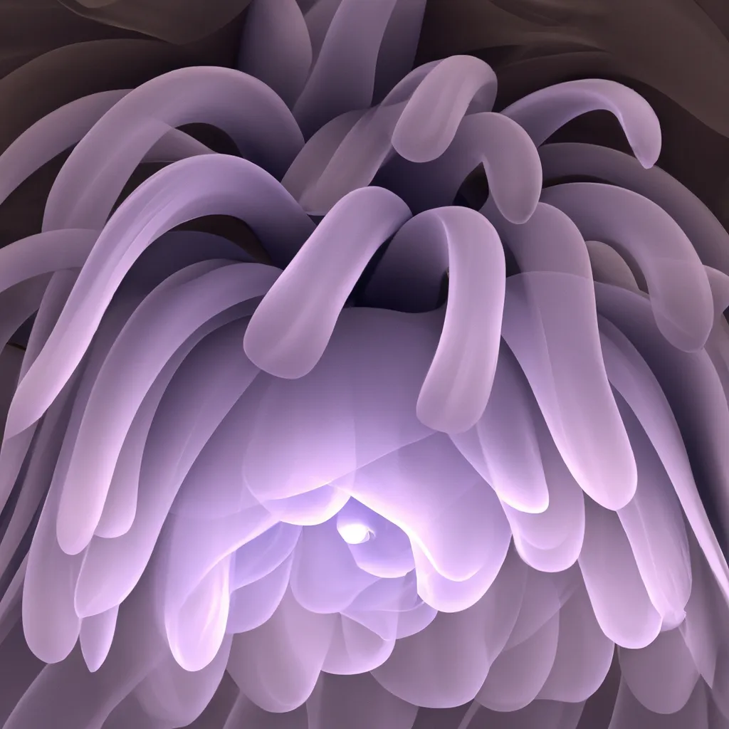 Prompt: Curvaceous Light beings | mystical dancing huge purple anemone as a light bending cute angel covered in streaks of halogen light in the style of Hieronymous Bosch, Bruce Pennington, Dali, Munch, Escher, Klarwein, Yamamoto, Hattori, Leyendecker, Mullins, Magritte, Giger | muted soft tones | dark background | ultra sharp focus | 3d octane render artstation trending 8k unreal engine | centered | Disney Pixar Dreamworks 