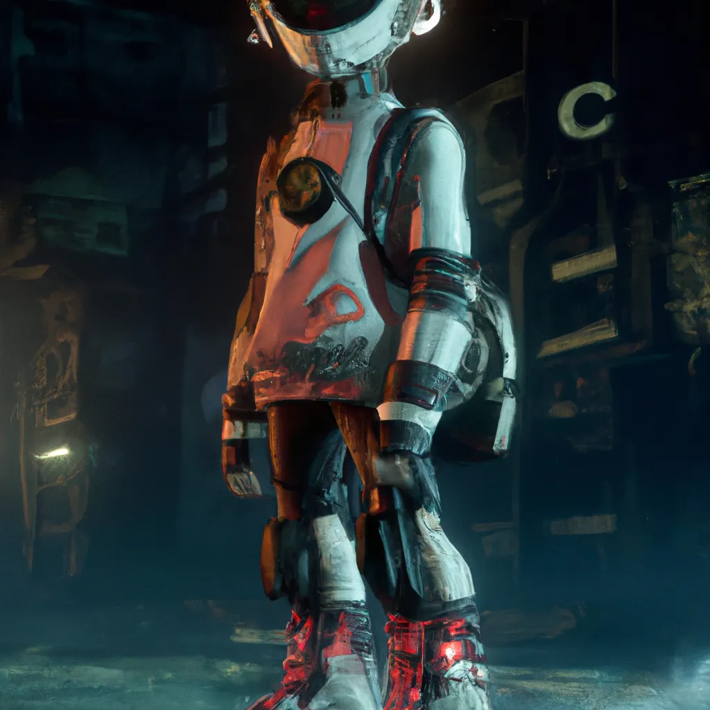 Prompt: flcl fighter character concept wearing streetwear with vintage robot mask, Astral realm ruins environment, very detailed robot full-body with symmetrical eyes, random head, full body, cinematic lighting, amazing composition , 3d octane render, unreal engine, 8k hyper realistic, soft illumination, trending artstation, environmental concept art, all in grey, cyberpunk, trending on ArtStation, cinematic lighting, colorful parts