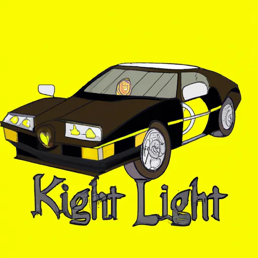 Prompt: Knight Rider Kitt car with a lemon design