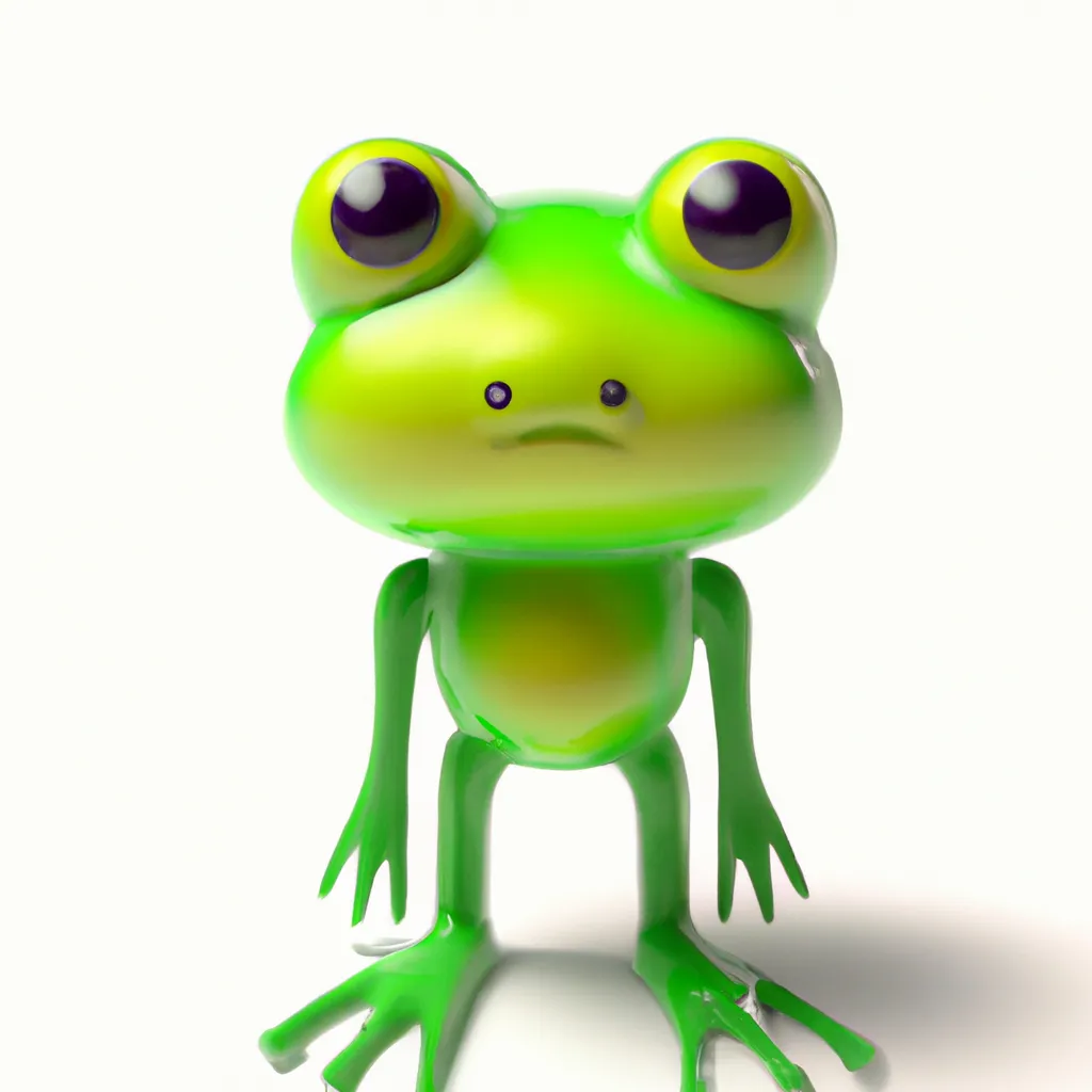 Prompt: 3D Render of Frog by sanrio