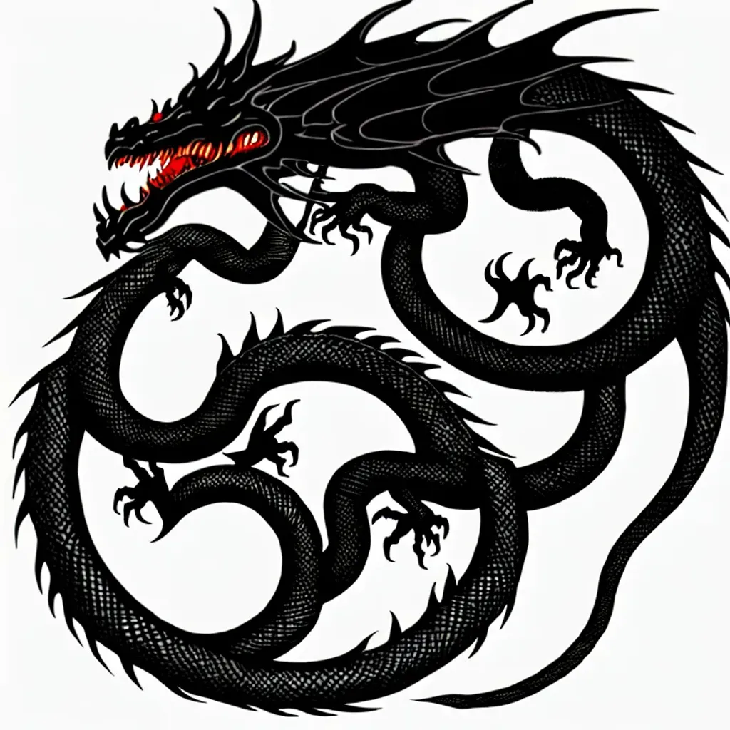 Prompt: Dragon ouroboros