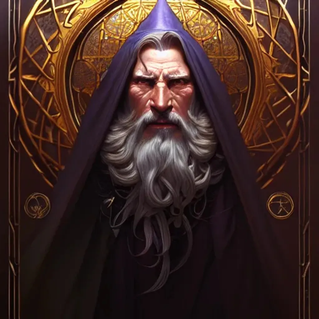 Prompt: portrait of a wizard, baldur's gate, fantasy, intricate, elegant, highly detailed, ray tracing, digital painting, artstation, concept art, smooth, sharp focus, illustration, art by artgerm and greg rutkowski and alphonse mucha, 8 k