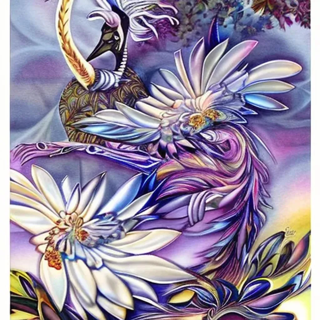 Prompt: superrealistic Japanese crane. Large blooming ((iridescent)) , josephine wall, jody bergsma, ))) oak indigo cream berry apple burgundy silver photorealistic eyes, Aura of Euler, glowing gold translucent ((seed pods)) by (Fragonard, Sho Murase, Chen Su) ((background theme)) forest, Twisted fractal branches, glowing translucent leaves, made of thin biological membrane, 3d textures, subsurface scattering, Fibonacci spirals, infinite depth, incredibly detailed, ultra realistic, high index of refraction, (bioluminescent fungi ((sparking fibre optic cables)) hyper realistic elegant smooth sharp clear edges, global illumination, smokey sky, fBm clouds, sunlight and shadows, sharp focus, wide angle perspective, cinematic, ultra realistic, sense of high spirits, electrical tension, sparks, global illumination, volumetric fog, volumetric lighting, occlusion, Unreal Engine 5 128K UHD Octane, fractal, pi, fBm

