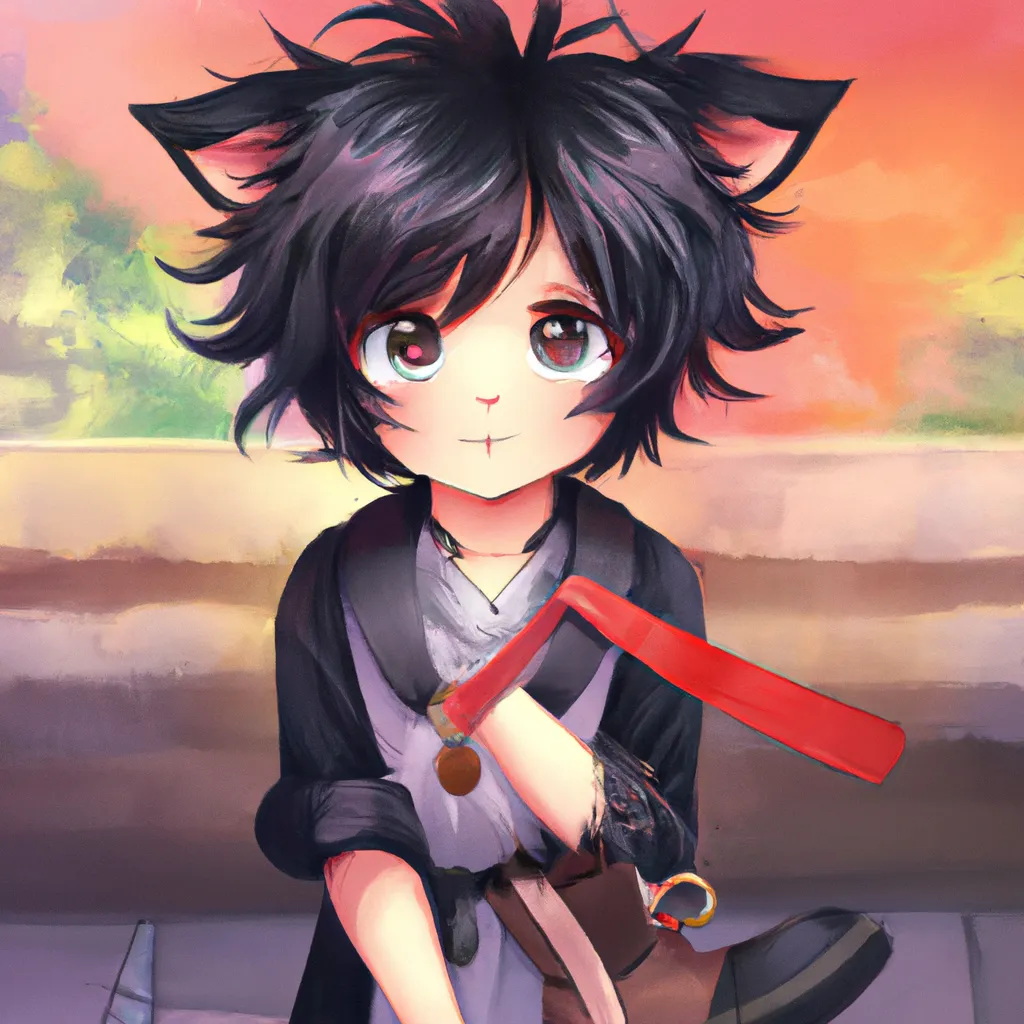 Prompt: cute anime character, soft, shy, short boyish hair, wavy black fluffy hair, big amber eyes, detailed eyes, dog collar, cute!!, kawaii, kyoto animation, free anime, anime, animated, character design, character concept, trending online, 2010s anime, key visual, saturated, high quality, 8k, by Ryota, Rimmu, Ayumi, Kantoku, fantasy outfit