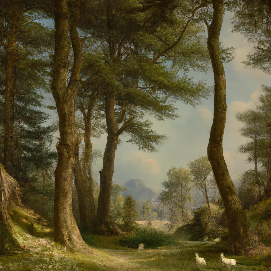 Prompt: A Beautiful Forest, Flemish Style Painting.