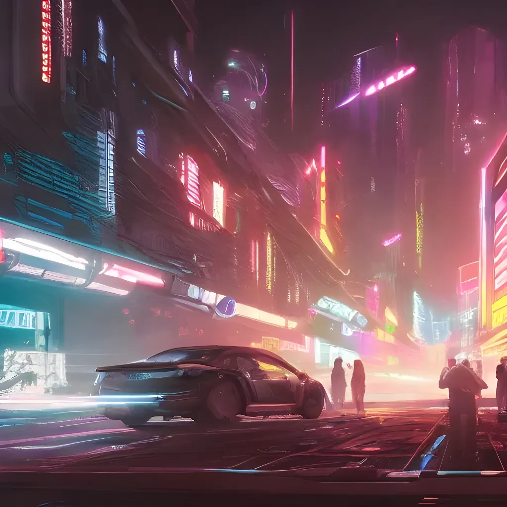 Prompt: highly detailed cyberpunk edgerunners, 4k, 8k, hdr, neon, artstation, photoshop, couple