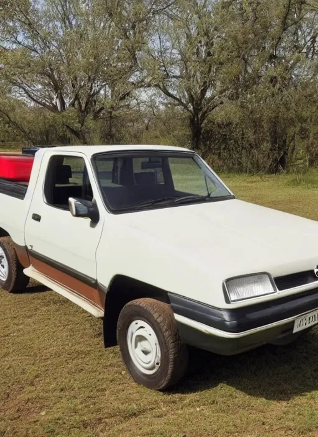 Prompt: An photograph of an 1992 Opel bakkie