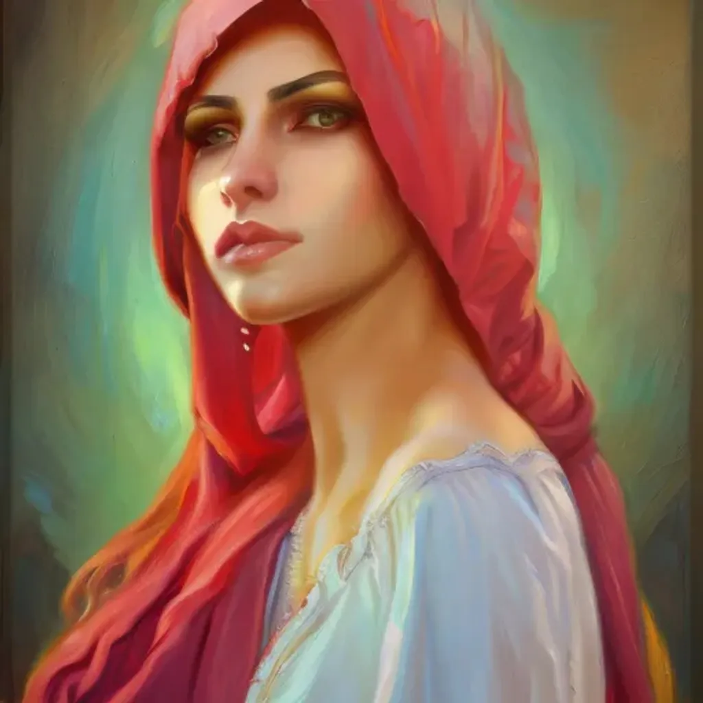 Prompt: A portrait of arabic gorgeous girl, hybrid oil painting, unreal engine, rpg portrait, extremely detailed, artgerm, greg rutkowski, alphonse mucha, vladimir volegov, adolphe bouguereaum