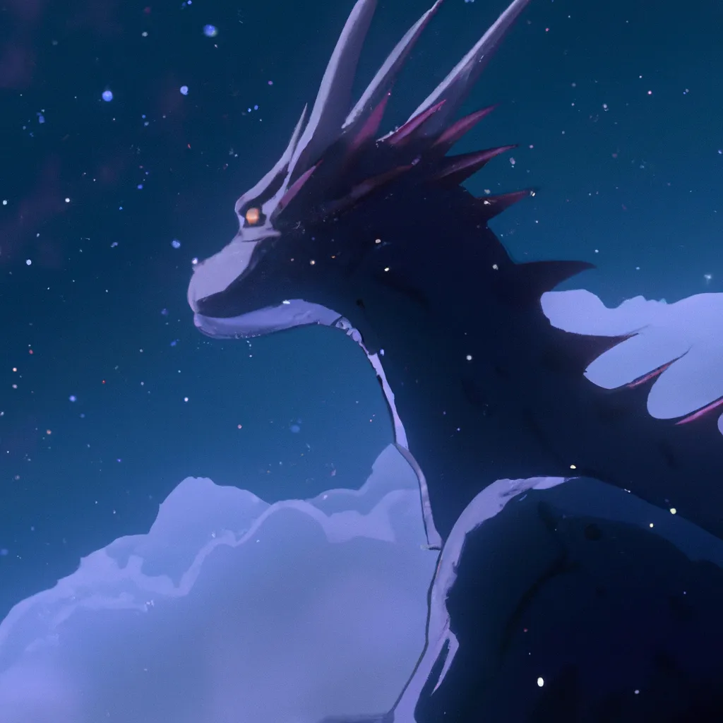 Prompt: Dragon looking at outer space, extremely beautiful and scenic still from an anime by makoto shinkai, highly detailed
